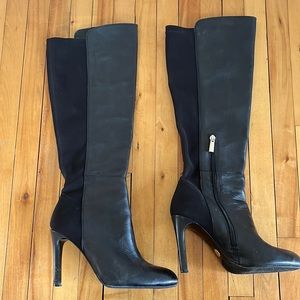 Vince Camuto Knee High Black/Leather Heeled Boots